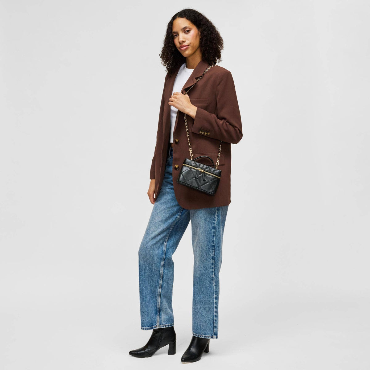 Sac Snow – Mini sac matelassé noir élégant