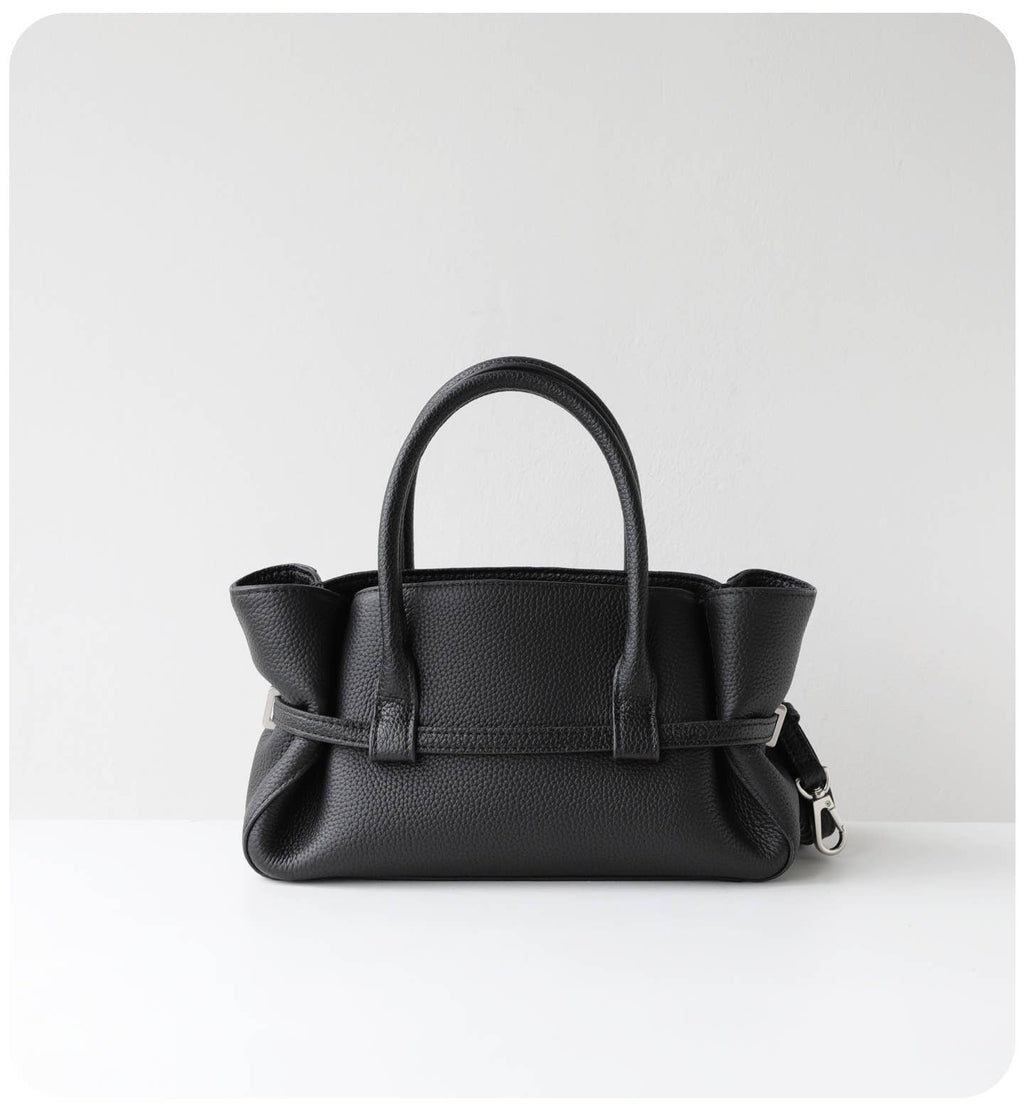Sac à main Elégant - Cuir froncé avec ceinture