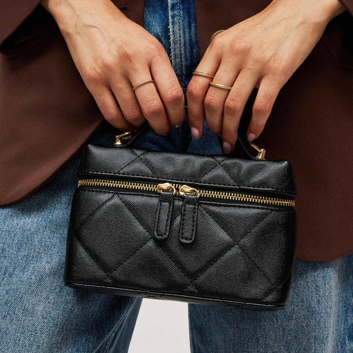 Sac Snow – Mini sac matelassé noir élégant